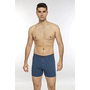 Önü Düğmeli Erkek Havlu Bel Boxer K13230 - Indigo