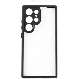 Samsung Galaxy S24 Ultra Kılıf Silikon Kenarlı Arkası Şeffaf Kamera Korumalı Roll Kapak