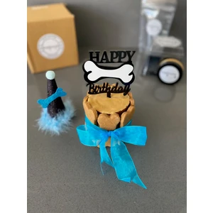 Patisserie Store Köpekler Için Doğum Günü Seti- Happy Kit- Doğum Günü Pastası, Kemik Tasarımlı Süs, Doğum Günü Şapka