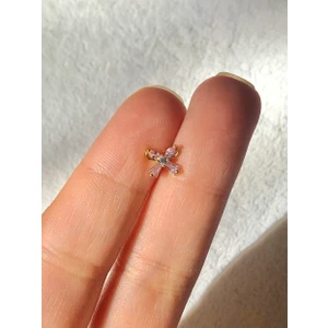 Nature Pembe Zirkon Taşlı Fiyonk Piercing