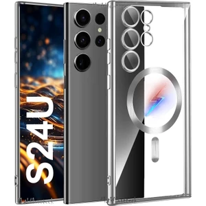 M.TK Moveteck Samsung Galaxy S24 Ultra Kılıf Kamera Lens Magsafe Wirelles Şarj Destekli