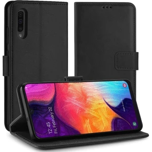 M.TK Moveteck Samsung Galaxy A70 Kılıf Kartvizit Bölmeli Cüzdan Standlı