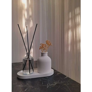 Dnz DEKOR Dekoratif Mini Pampas Kuru Çiçek Vazosu Fresh Oda Kokusu Set