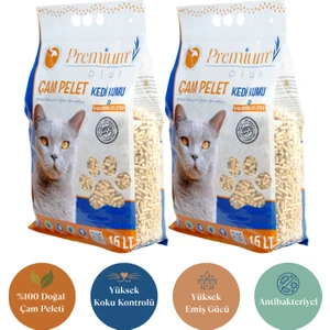 Premium Plus Çam Peleti Kedi Kumu 30 LT
