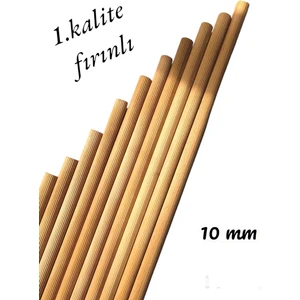 Ahşap Balsa Çubuk Çıta Kavela Yivli Kayın  30 cm 10 mm 12 Adet