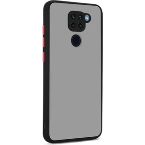 Techno Guru Redmi Note 9 Kenarları Renkli Arkası Buğulu Şık Hux Silikon Kılıf