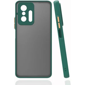 Techno Guru Xiaomi Mi 11T 5g Kenarları Renkli Arkası Buğulu Şık Hux Silikon Kılıf