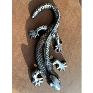 TILSIM   Siyah Üzerine Gümüş Renkli Antrasit renk  Boyalı Geko  (GECKOO)