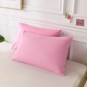 Düz Pamuklu 2'li Yastık Kılıfı 50X70 Pembe