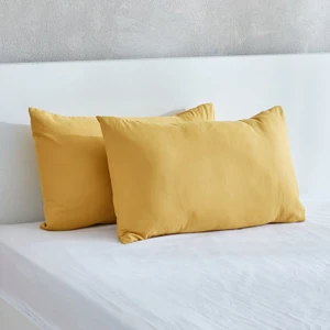 Düz Pamuklu 2'li Yastık Kılıfı 50X70 Sarı