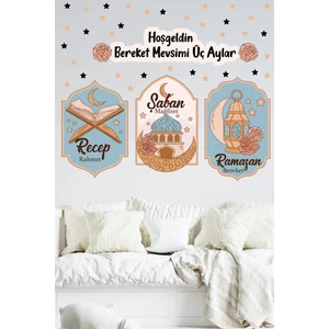 Kt Grup Ramazan Üç Aylar Bereket Mevsimi Recep Şaban Ramazan Cam Kapı Duvar Sticker