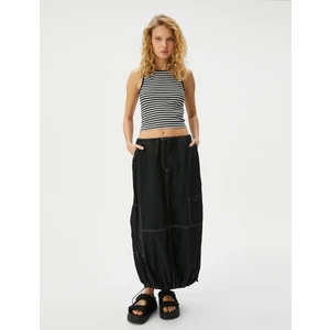 Halter Yaka Kolsuz Tişört Slim Fit Viskon Kumaş