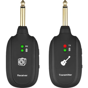 A8 Stili Lekato Ws-10 Kablosuz Gitar Verici Alıcı 2.4g Şarj Edilebilir 6 Kanal 30M Iletim Aralığı Kablosuz Ses Gitar (Yurt Dışından)