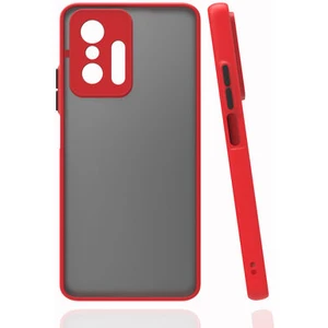 Techno Guru Xiaomi Mi 11T Pro 5g Kenarları Renkli Arkası Buğulu Şık Hux Silikon Kılıf