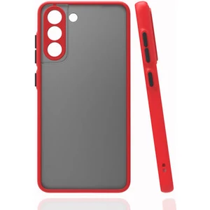 Techno Guru Samsung Galaxy S21 Fe Kenarları Renkli Arkası Buğulu Şık Hux Silikon Kılıf