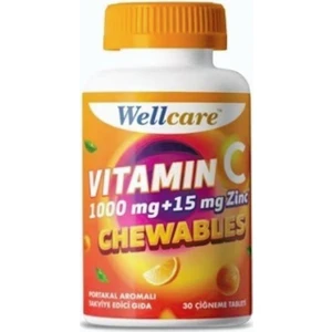 Vitamin C 1000 Mg Çinko 15 Mg 30 Çiğneme Tableti