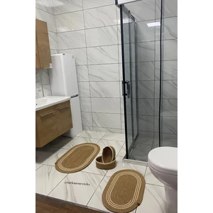 ERSU AHAT HOME DESİGN Jüt Hasır Banyo Takımı ,Banyo Paspas Takımı, Banyo Sepeti ,Paspas, Sepet Takımı, Dekor
