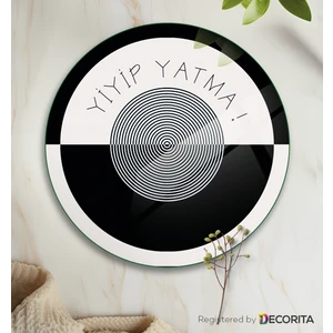 Cam Diyet Tabağı | Cam Sunum Tabağı | Yiyip Yatma | Çap32cm