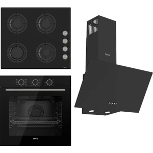 Fryart Basıc Serisi Siyah Set (CS205 + QXE62CS +D086 )