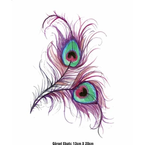 F17 Ajans Tavus Kuşu Tüyü Ütü ile Yapışan Tekstil Dtf Baskı