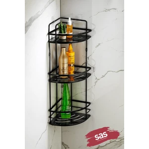 Yapışkanlı Ömür Boyu Paslanmaz Kristal Ayarlanabilir Raf Banyo Düzenleyici Şampuanlık LK-03 SS