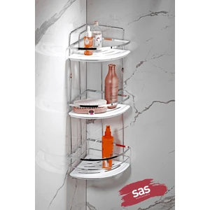 Yapışkanlı Ömür Boyu Paslanmaz Kristal Ayarlanabilir Raf Banyo Düzenleyici Şampuanlık LK-03 KB