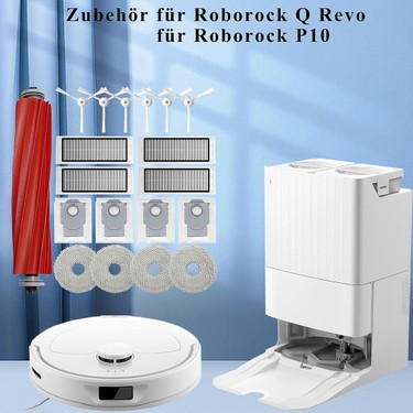 Set Accessori Di Ricambio Per Roborock Q Revo E P10: Spazzole, Panni, Filtri E Sacchetti (8 Pezzi + 6 Sacchi)