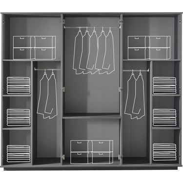 Eymense Zümrüt 6 Kapaklı Gardırop Fiyatı - Taksit Seçenekleri