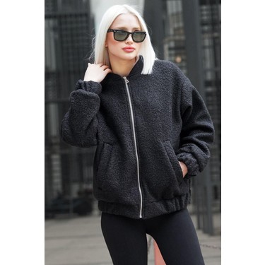 Madmext Siyah Buklet Bomber Kadın Ceket MG1967 Fiyatı