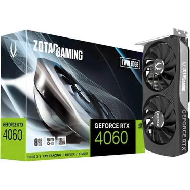 Zotac Geforce RTX 4060 GAMING TWIN EDGE 8GB GDDR6 128Bit Ekran Kartı Fanlı Soğutma ile Yüksek