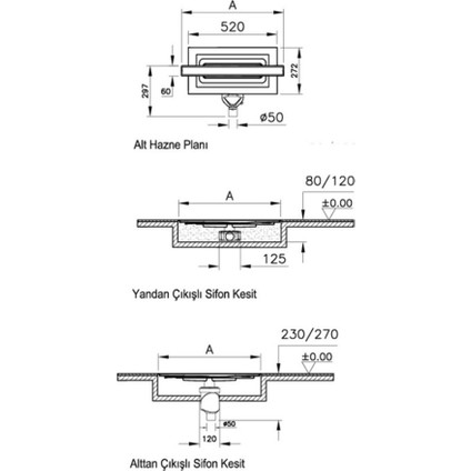 Vitra 59980555000 Eco Flow DK100 60CM Duş Kanalı - Bakır Yandan - - 5702697 fiyatları