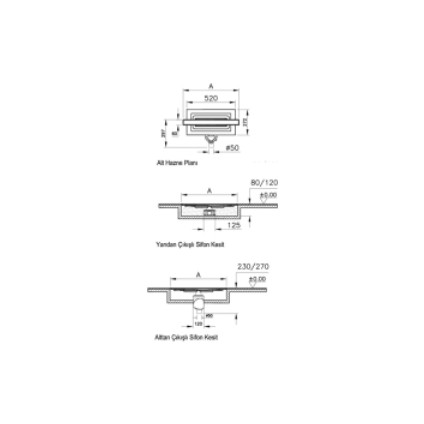 Vitra 59980555000 Eco Flow DK100 60CM Duş Kanalı - Bakır Yandan - - 5702697 modelleri