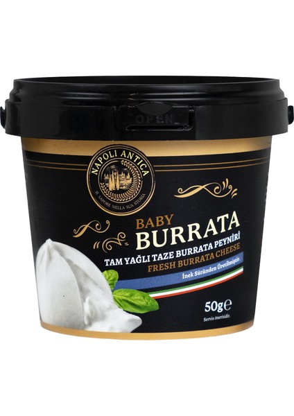 Taze Burrata Inek Peyniri (50 Gr) Napoli Antica
