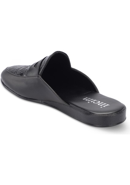 Incim ®| Stone Erkek Siyah Kroko Lüks Rahat Konforlu Misafir Ev Bohça Çeyiz ve Damat Terliği 302 indirimleri