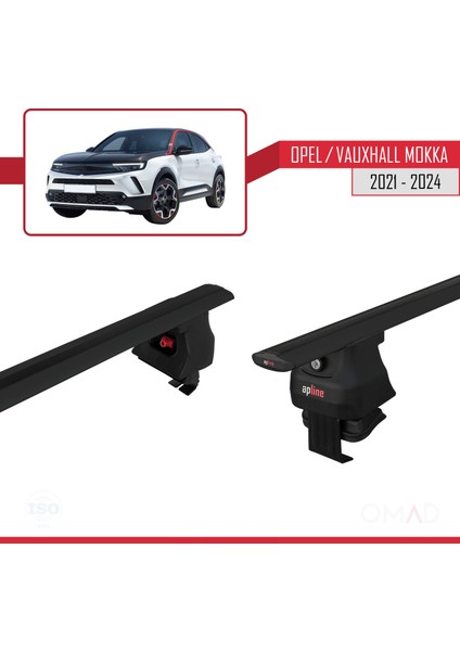 Opel / Vauxhall Mokka 2021 ve Sonrası ile Uyumlu Ace-4 Ara Atkı Tavan Barı Siyah