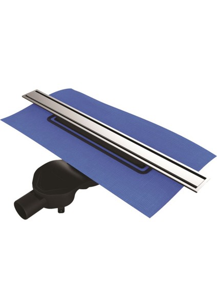 Vitra 59980476000 Eco-Flow V-Flow DK100 40 cm Duş Kanalı - Mat Krom Yandan
