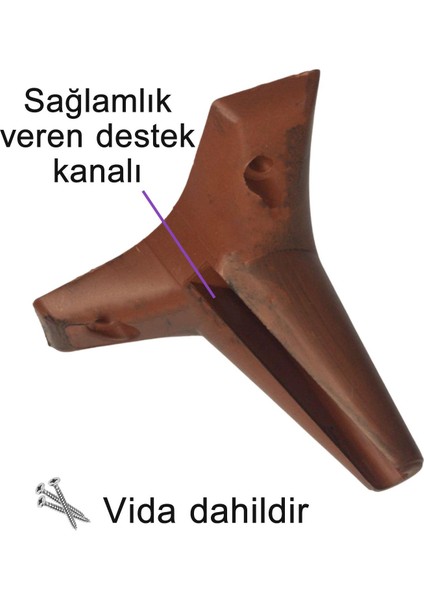 4 Adet Zelve 12 cm Ceviz Ahşap Desenli Lüx Mobilya Kanepe Sehpa Ünite Koltuk Ayağı Baza Ayak