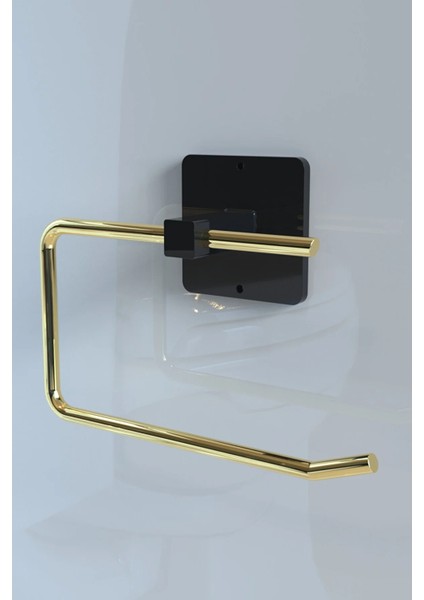 Yapışkanlı Paslanmaz Gold Rulo Havluluk Wc Kağıtlık ve Çember Havluluk Banyo Mutfak 3'lü Set indirimleri