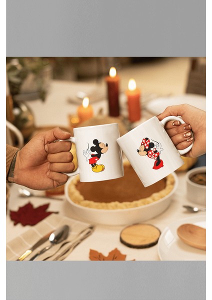 Mickey ve Minnie Mouse Sevgili/çift/arkadaş 2'li Kupa Bardak Seti