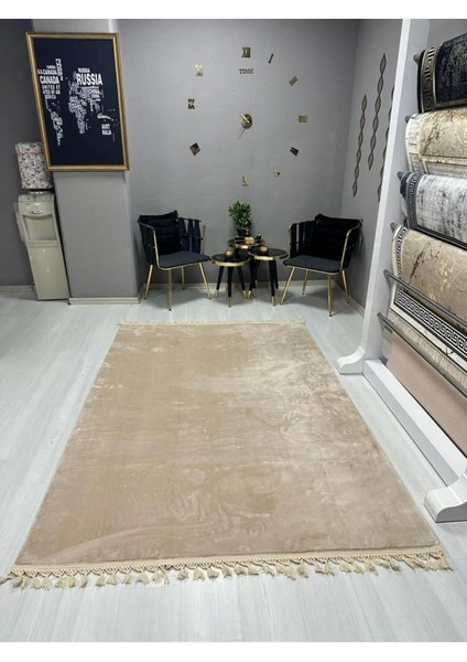 Milaser Puffy | Peluş Krem Oturma Odası, Salon, Mutfak, Antre, Çocuk Odası Halısı