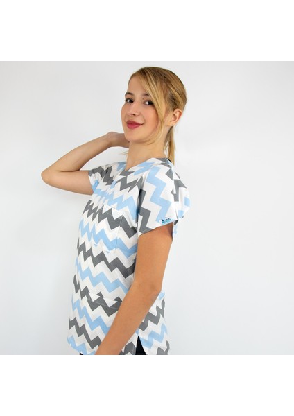 Zigzag Desenli Terikoton Üst Forma fiyatları