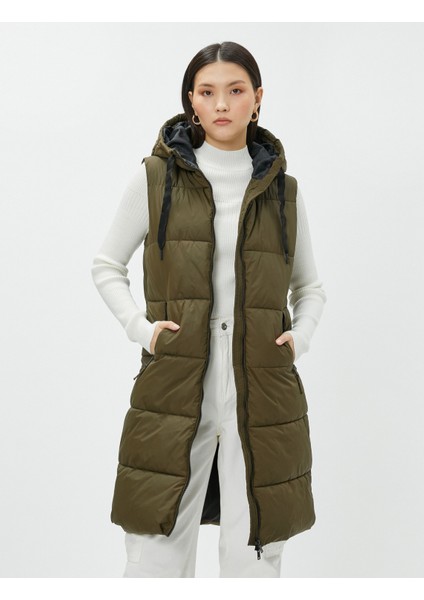 Şişme Yelek Fermuarlı Kapüşonlu Cepli fiyatları