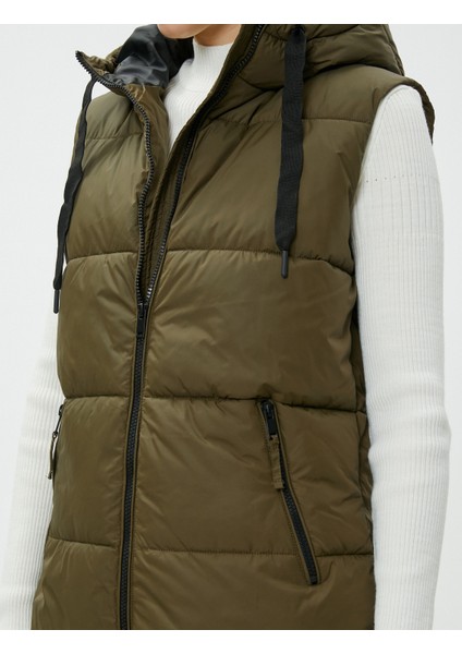 Şişme Yelek Fermuarlı Kapüşonlu Cepli indirimleri