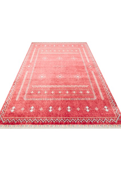 Zara ZR20 Red Multy Etnik Desenli Hav Vermeyen Özel Tezgahlarda Üretilen Uşak Halısı indirimleri