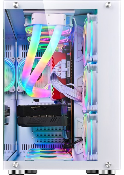 Wjcoolman Robın2 Uzaktan Kumandalı Rgb 7 Fanlı Gaming Akvaryum Beyaz Kasa