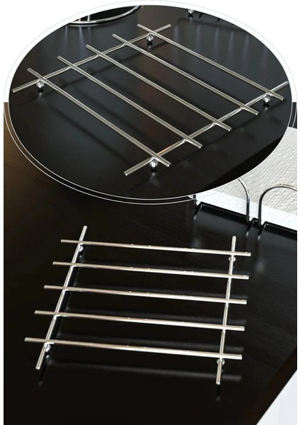 Nihale Çaydanlik Tencere Altılığı Çelik Demir Nihale Lampling Kare Metal Altlık