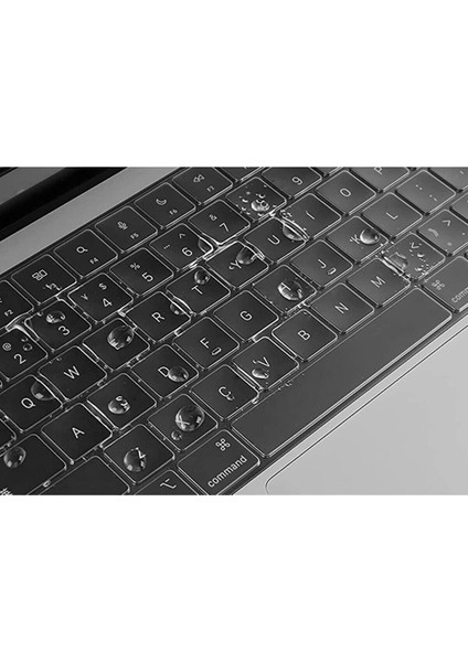 Hk Teknoloji Macbook Air 15 Inç A2941 M2 Işlemcili Türkçe Q Silikon Klavye Koruyucu 2023