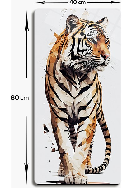 Cam Tablo | Modern Art Serisi | Tiger Art | 3'lü Takım | 40CM x 80CM