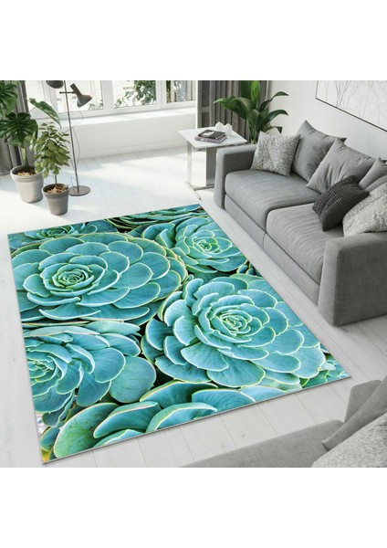 Dijital Baskı Dekoratif Kaymaz Taban Yıkanabilir Halı NO:1263