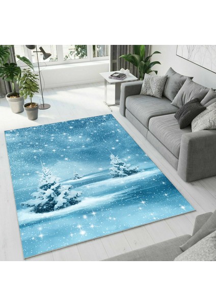 Dijital Baskı Dekoratif Kaymaz Taban Yıkanabilir Halı NO:1322